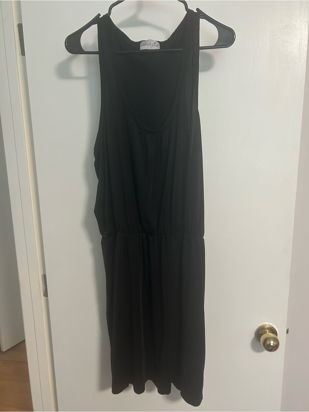 Black Sleeveless Scoop-Neck Dress by Mud Pie